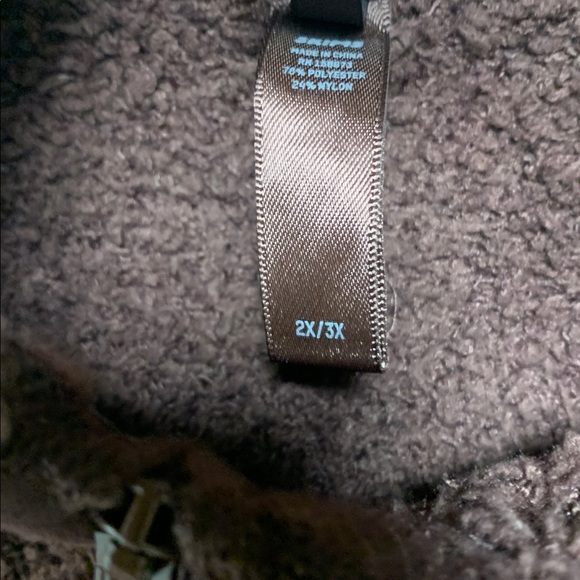 NEW Skims Teddy Sherpa Brown Cropped Jacket Size 2X 3X - Picture 3 of 7